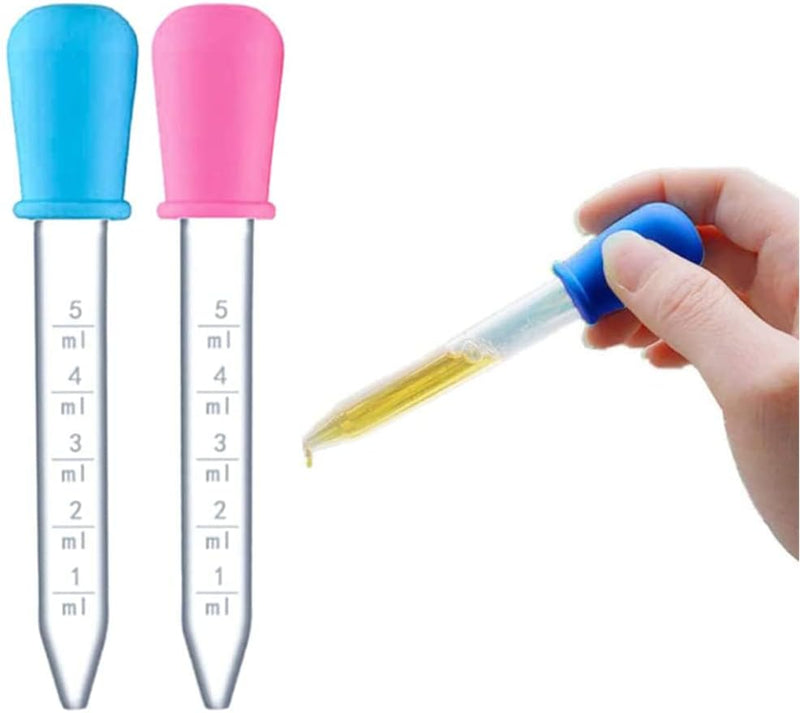Silicone Liquid Dropper Pipette 5ml Babies Plastic Pipettes Transfer Eyedropper Tip Eye Dropper (4)