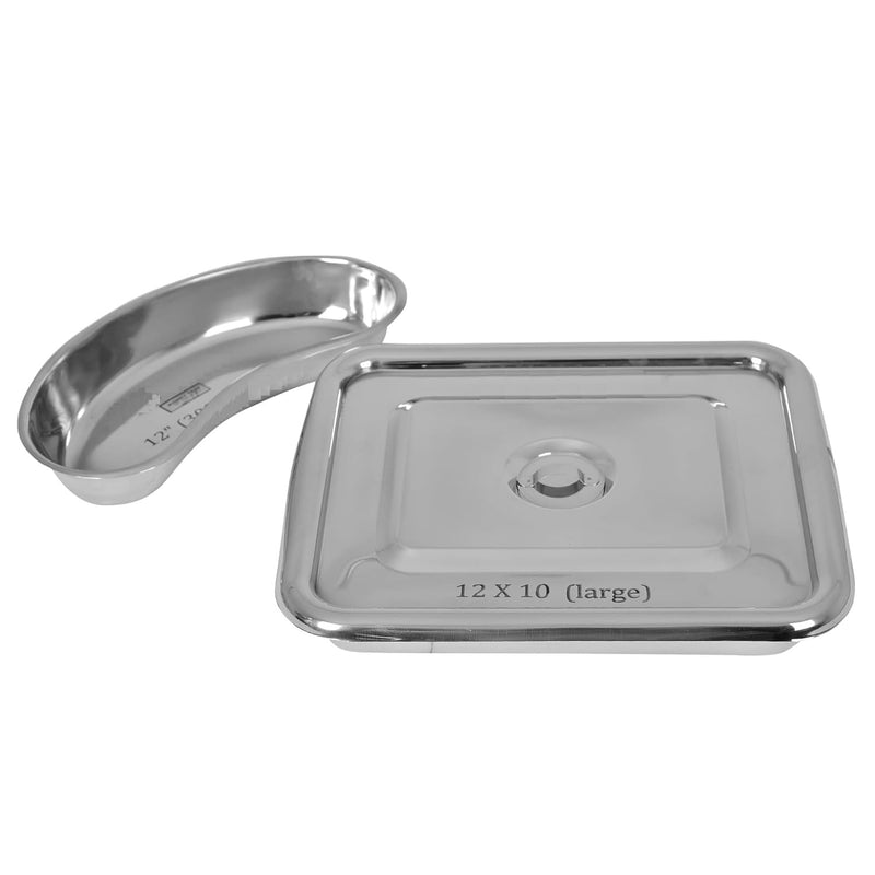 SPANCARE PHARMACEUTICALS Istrument Tray 12x10, Kidney Tray 12 inch Heavy Duty Stainless Steel