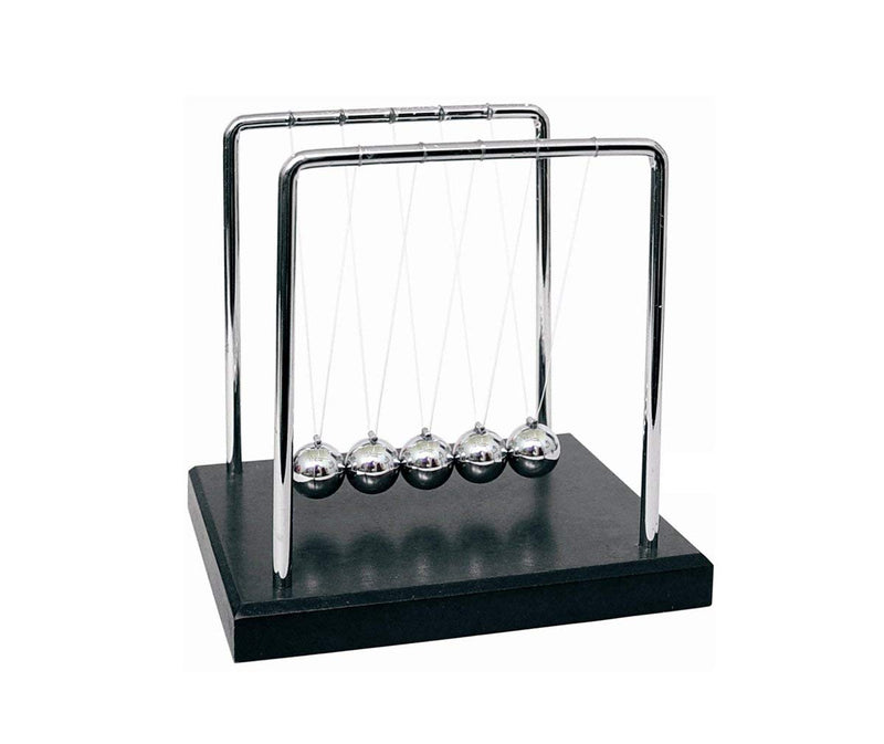 SPANCARE PHARMACEUTICALS Newtons Cradle Balance Balls 7 1/4" - Black Wooden Base