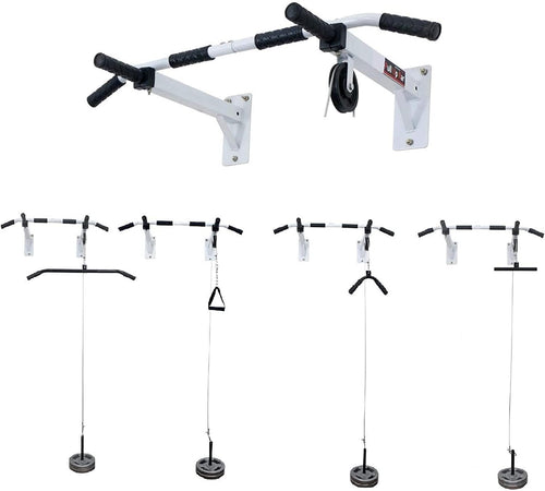 Spancare U Bar and Solid, Pull Up Bar Wall Mounted Chin Up Bar with Lats Bar, Tricep Bar