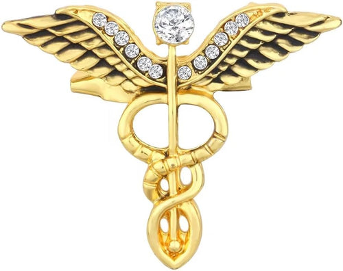 Gold Plated Medical Caduceus Doctor's Lapel Pin (5)