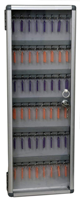 Spancare Silver Metal Key Manager (48 Keys) Keychain with Labels