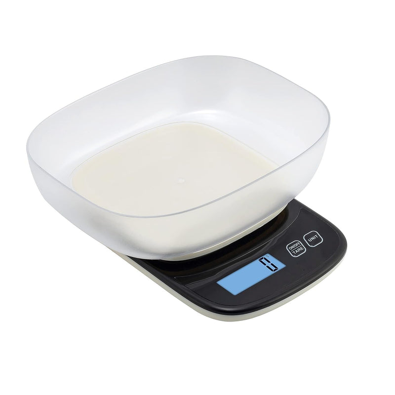 SPANCARE PHARMACEUTICALS "Digital Kitchen Weighing Scale & Food Weight Machine for Health, Fitness, Home Baking & Cooking Scale, (Weighing Scale with Bowl) Capacity 10 Kg, 1Gm, Black"
