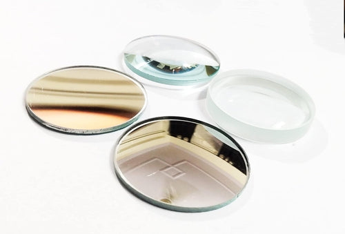 SPANCARE PHARMACEUTICALS Lens and Mirror Set | Set of concave Convex Mirror and concave Convex Lenses. 50mm Diameter