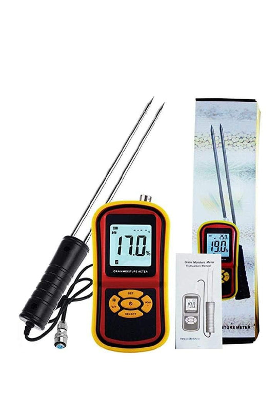 Grain Moisture Meter with Measuring Probe & Digital Display