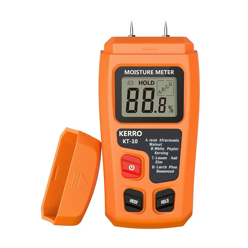Moisture Meter, Digital Logs Damp 0-99% Wood Tester Detector/Firewood Log Timber Humidity Measuring Device