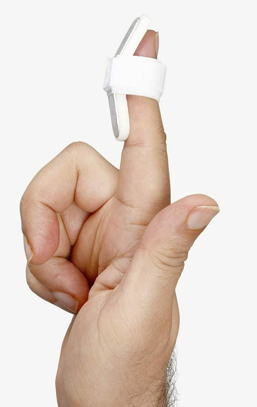 Spancare Mallet Finger Splint, Silver, Universal Size, 1 Unit, Inbuilt Hook Loop Tape