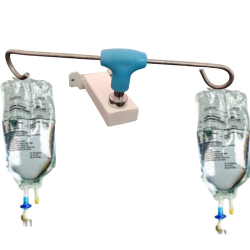 SPANCARE PHARMACEUTICALS Saline Stand Wall Mount 2 Hook for Hospital, ICU, Clinics, Labs IV Saline Bags (Saline Stand Wall Mount Pack of 1)