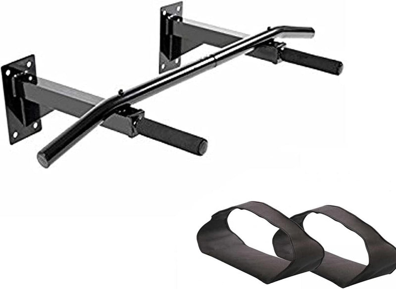 Spancare Home Gym Wall Mounting Pull Up Fitness Accessory Chin up Bar with Ab Straps