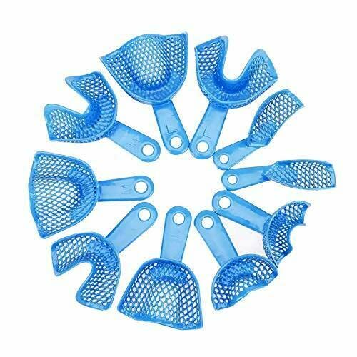 Spancare Flexible (Moulded) Dental Heat mouldable Impression Tray, Blue, Set of 10 Pcs