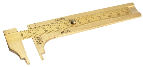 Mini Pocket Brass Vernier Caliper Slide Caliper 10 cm or 4 inches for Measurement of Round Objects,Jewelry Used in Industrial,Home or General use (Pack of 1)