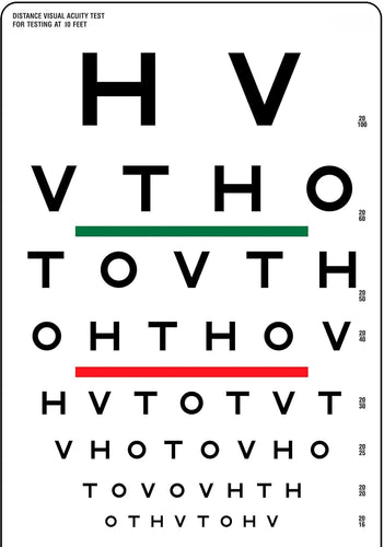 SPANCARE PHARMACEUTICALS Eye Visual Acuity Chart for Testing at 10 Feet