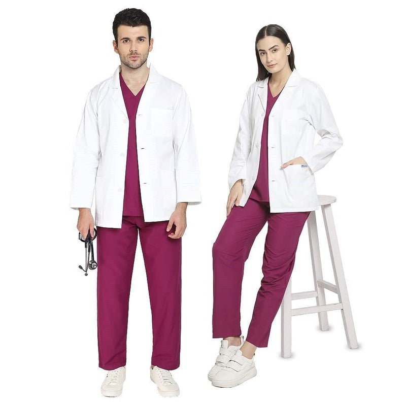 Spancare White Lab Coat for Unisex Full Salve Chemistry Lab Students (Pack of1) (Large)