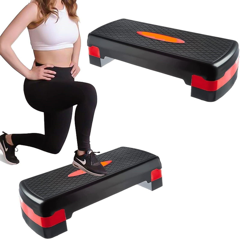 Spancare Adjustable Aerobic Stepper Multi Level/High Adjustment Fitness Stepper for Cardio