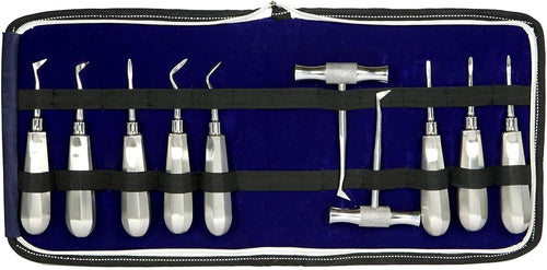Dental Root Elevator Kit | 10-Piece Root Elevator Set