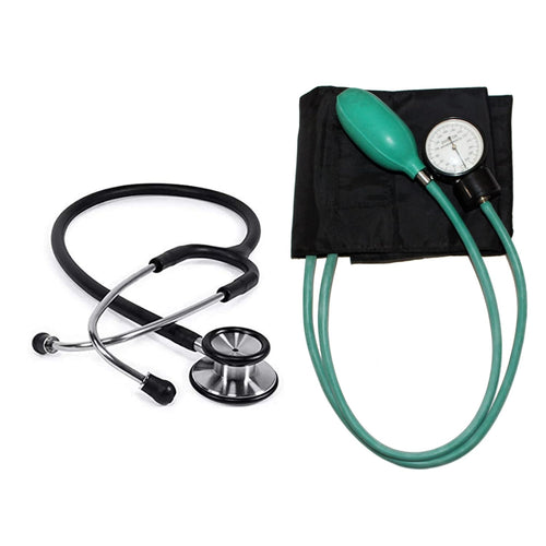 Combo of Black Edition Dual Head Stethoscope and Aneroid BP Machine For Doctors & Medical Students