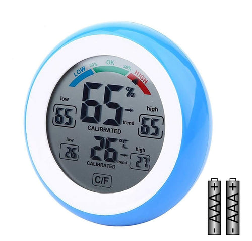 Spancare Digital Touch Screen Weather Station, Thermometer Hygrometer for Indoor, (Blue)