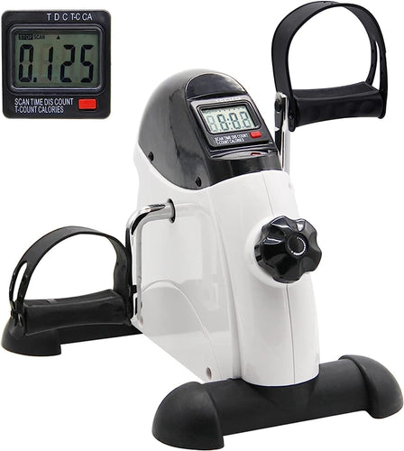 Spancare Pharmaceuticals Pedal Exercise Mini Bike Max Portable Cycle Under Desk Bike Pedal Exerciser for Foot and Arm, Home & Gym Fitness Equipment with Adjustable Resistance & LCD Monitor