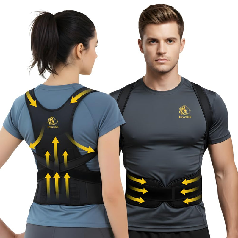 Free Size Posture Belt | Premium Body Hugging Fabric | S-XXL Universal Size | In Built Solid Spine Tubes