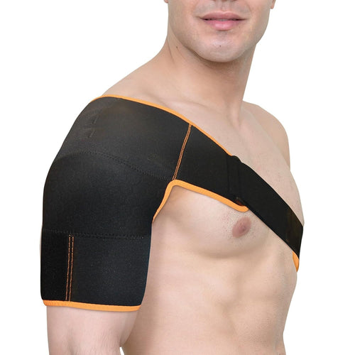 SPANCARE PHARMACEUTICALS Shoulder Support Double Lock, Neoprene Compression for Stability & Comfort | Adjustable Shoulder Brace - Universal Size, 1 Unit