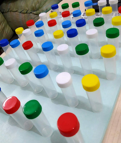 Spancare Plastic Homeopathic Bottle, 8 ml, Multicolour, Set of 100