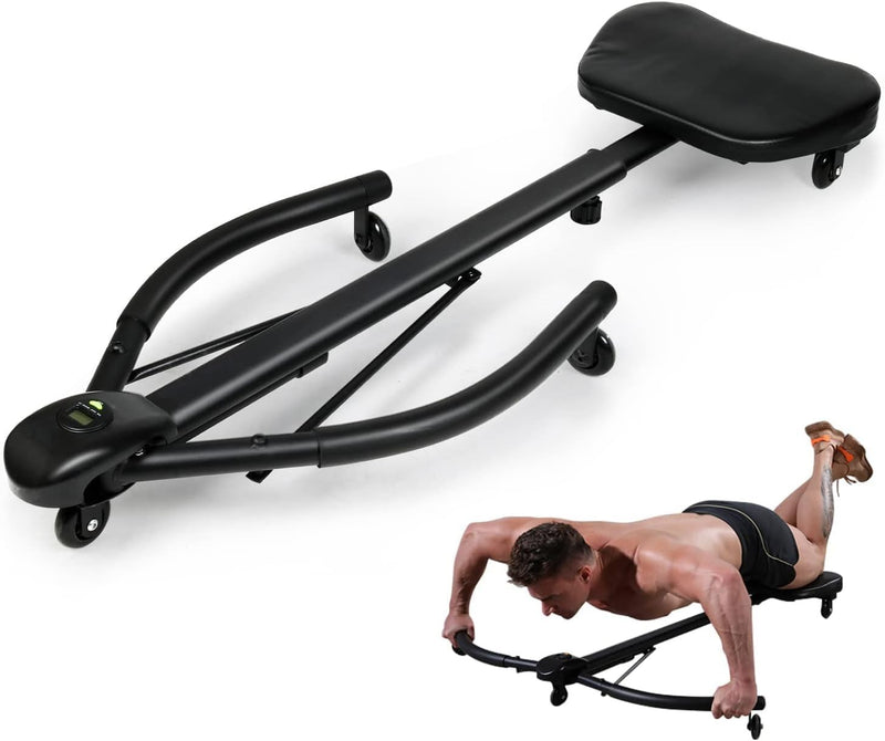 SPANCARE PHARMACEUTICALS Abdominal Trainer Machine, Multifunctional Ab Workout Equipment for Home Gym, Black