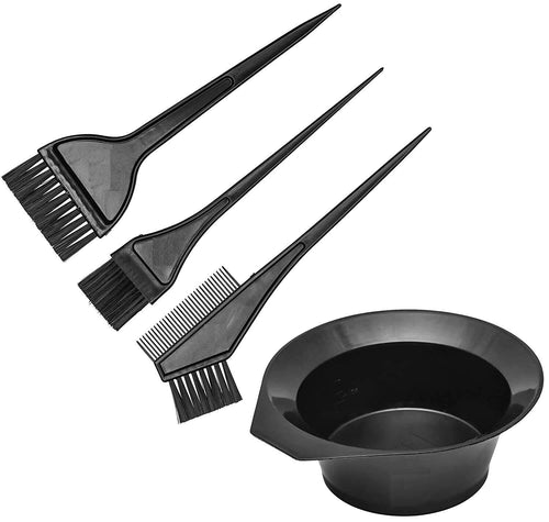 Spancare Plastic Classic Dyeing Kit - 3 pcs Brush and 1 Bowl, Black