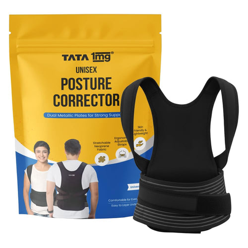 1mg Posture Corrector | Ergonomic Design with Dual Metallic Plates for Spine Alignment & Pain Relief