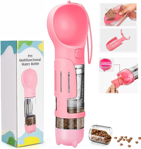 Dog Water Bottles Portable Leak Proof Dog Water Dispenser with Drinking and Feeding Function 300ml