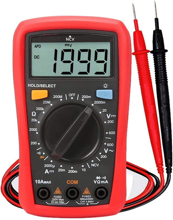 Digital Multimeter with Continuity Buzzer and Calibration Certificate and (Test Leads) Without Battery