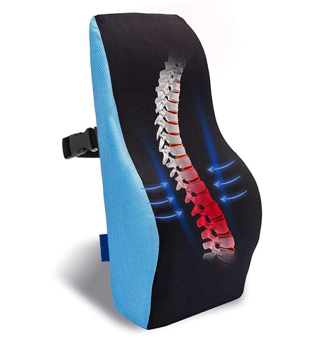 SPANCARE PHARMACEUTICALS Orthopaedic Lumbar Support Back Rest for Chair Car/Back Support Pillow (Blue)