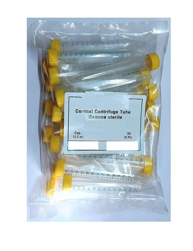 Spancare Conical Centrifuge Tubes Gamma Sterile 15 ml Heavy Metal (Pack of 25 pcs)