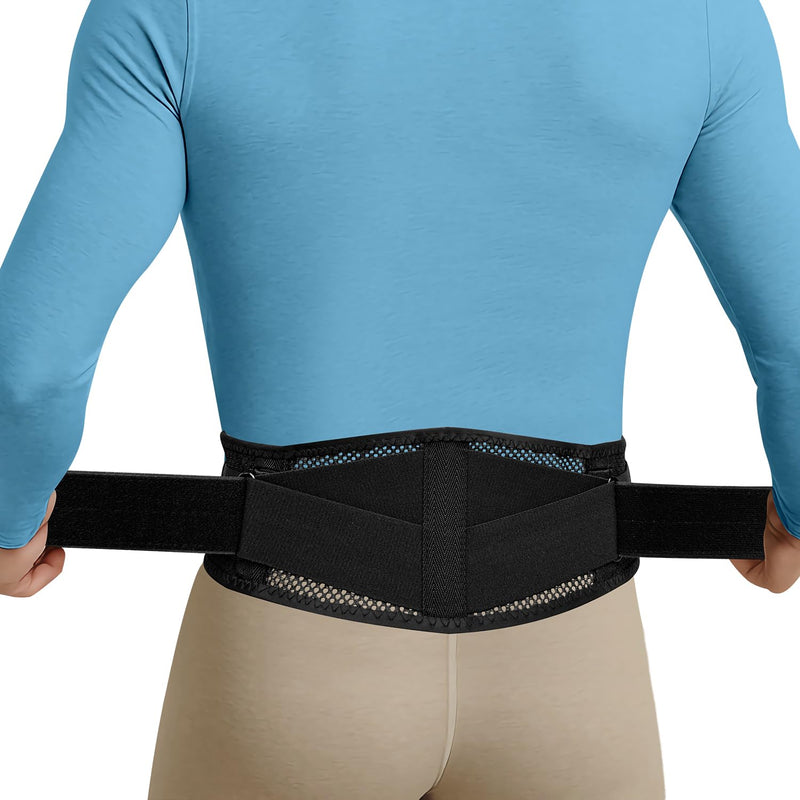 Thin & Lightweight Back Brace for Lower Back Pain Relief – Slim, Breathable Back Support Brace for Sciatica, Herniated Disc – Adjustable Lumbar Support Belt for Men & Women, All Day Comfort
