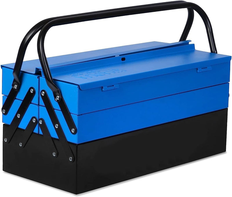 Spancare Metal Five Compartment Double Handle Big Storage Professional Tool Box (Multicolor)