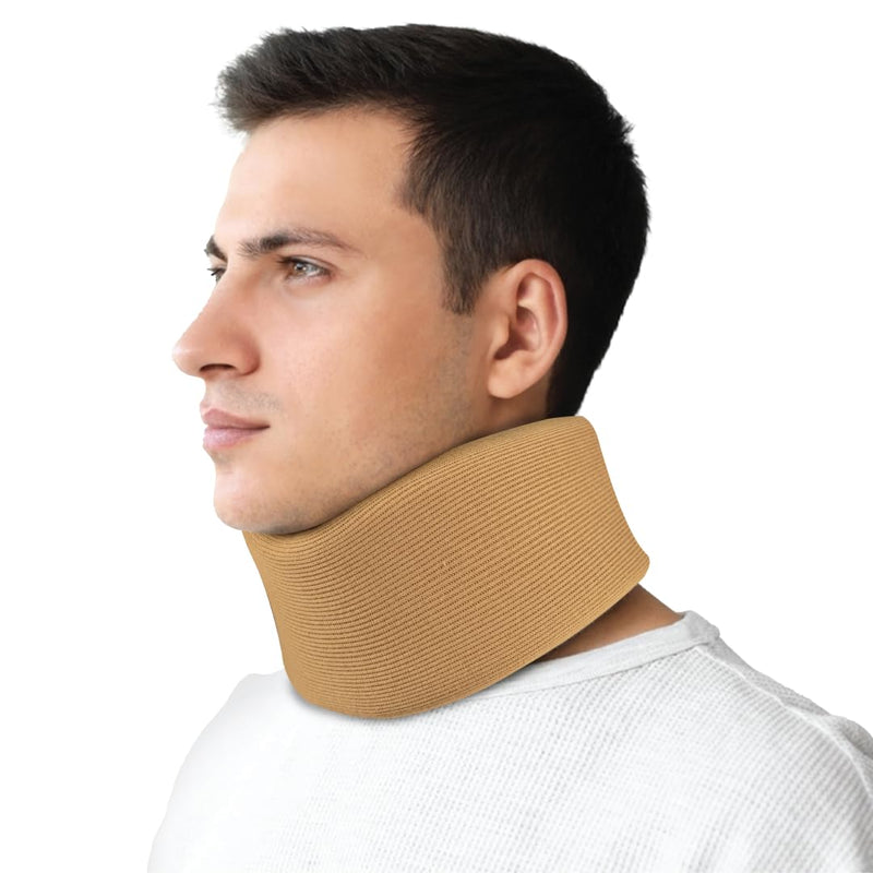 Cervical Collar Soft, Neck Support For Cervical Spine Immobilization & Pain Relief - Large (Beige)