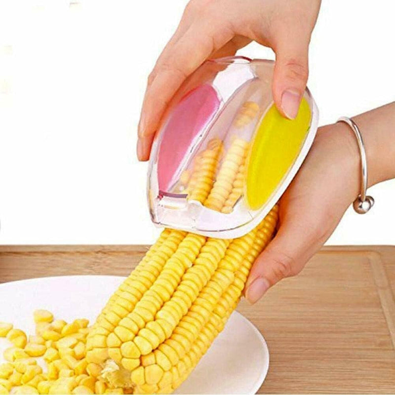 Magic Plastic with Steel Blades Corn Remover Kernel Stripper Peeler Cutter Seeds