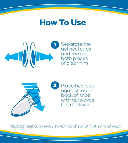 Massaging Gel Heel Cups, Medium, 1 Pair Package