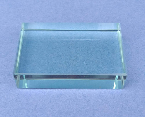 Rectangular Glass Slab (75 x 50 x 18 mm) Ideal for Optical Experiments for School & College Labs