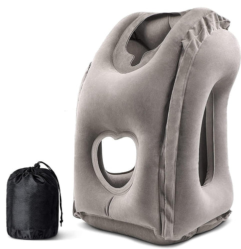 Inflatable Travel Neck Pillow for Airplane & Car Comfort