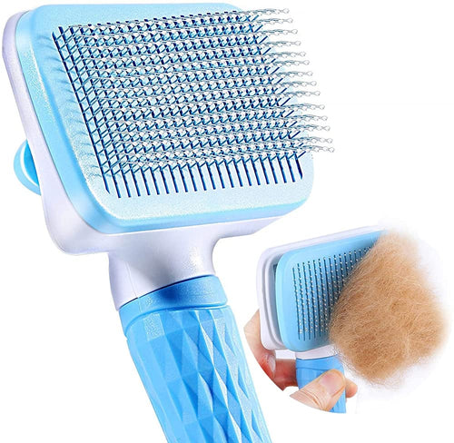 Dog Comb Brush Pet Grooming Brush (Pack of 2) Daily Use to Clean Loose Fur & Dirt Great for Dogs and Cats Deshedding Brush (multicolor)