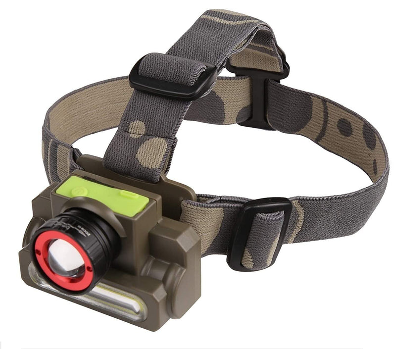 Spancare 2 in 1 Ultra Bright -Zoomable Waterproof Cree Rechargeable Headlamp Headlight