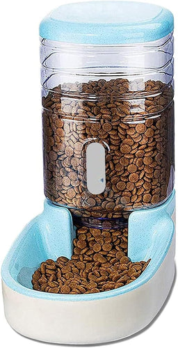 Pet Feeder Food Dispenser for Dogs & Cats, Self-Dispensing Gravity Plastic Pet Food Feeder