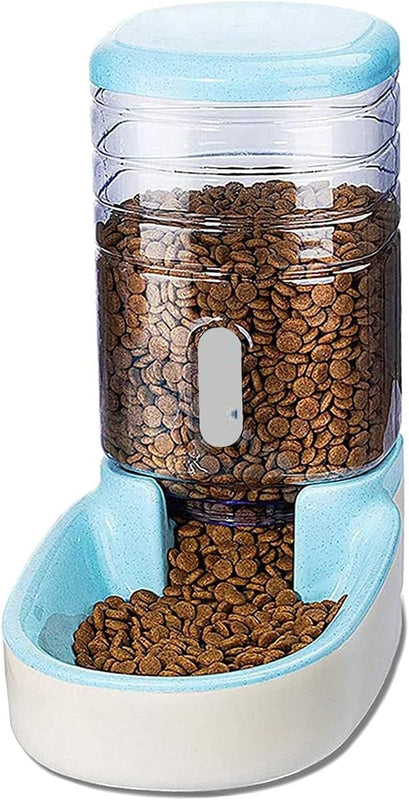Pet Feeder Food Dispenser for Dogs & Cats, Self-Dispensing Gravity Plastic Pet Food Feeder
