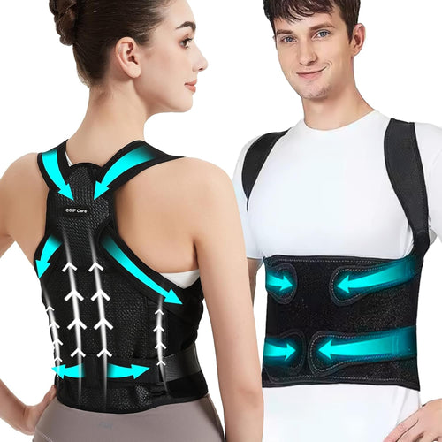Premium Back Brace Posture Corrector for Women and Men | Back Straight And Shoulder Support Belt | Full Adjustable Shoulder Straightener for Improving Back Posture, Relief for Upper and Lower Back, Lumbar, Neck, Shoulder Pain (Free Size)