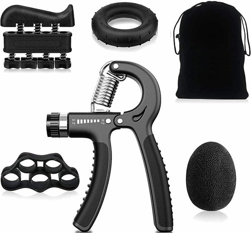 Spancare Hand Grip Strengthener Forearm Trainer Kit 5Pack,Adjustable Hand Gripper(22-132L