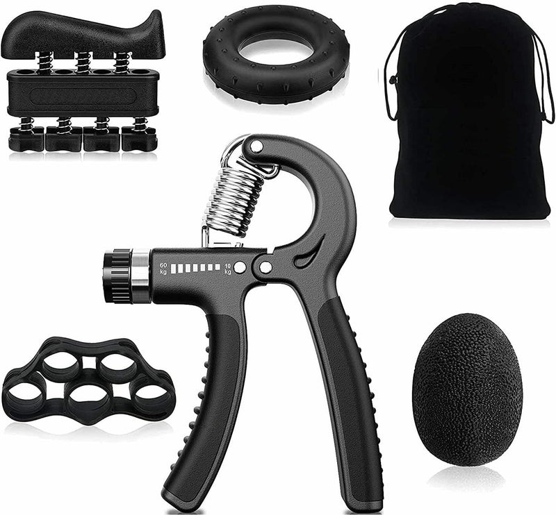 Spancare Hand Grip Strengthener Forearm Trainer Kit 5Pack,Adjustable Hand Gripper(22-132L