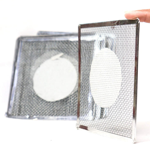 spancare pharmaceuticals Iron Wire Gauge Big Size high Quality 6 pcs for Laboratory with Frame and Filter Paper Center for Heating with Flame on Bunsen Burner Laboratory Experiments