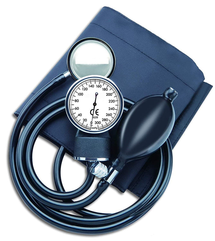 Spancare Aneroid Blood Pressure Monitor with Stethoscope, (Black)