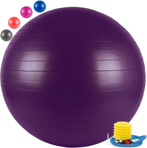 Spancare PVC Gym Ball, Size 55 CM, (Purple)