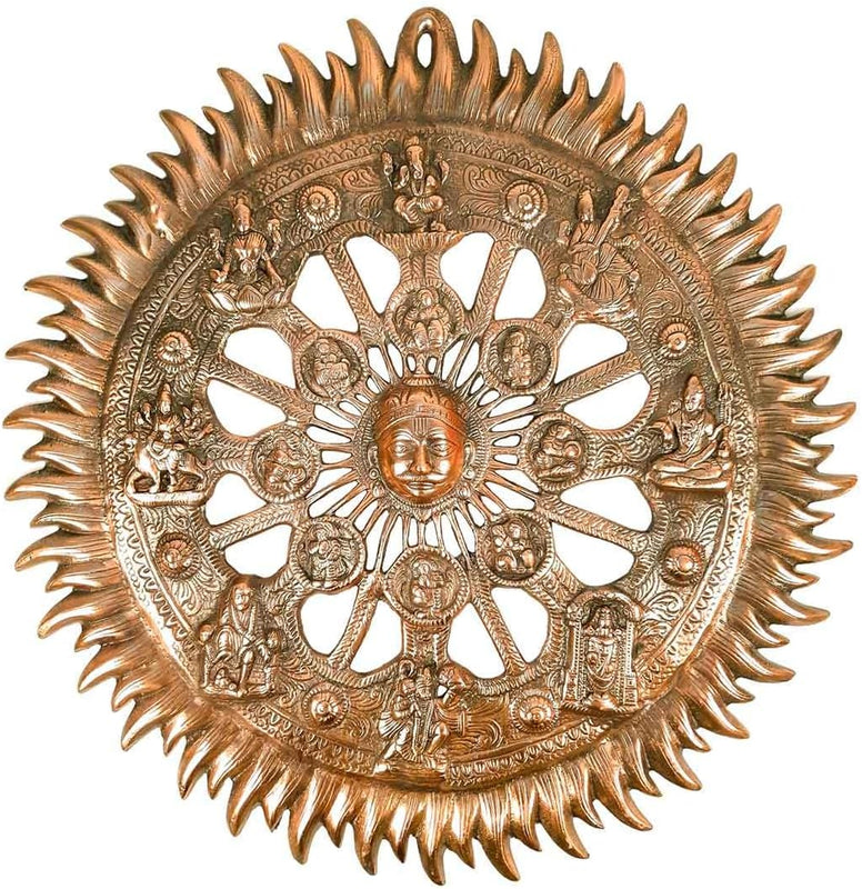 Sun Wall Hanging | Surya Bhagwan Wall Decor - for Vastu, Living Room, Home Entrance & Gifts - 21 Inch